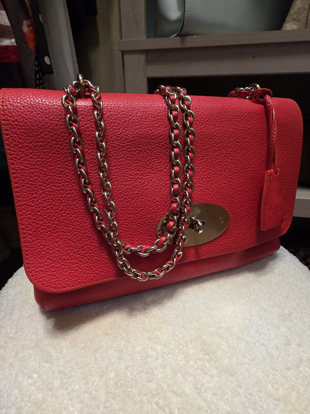 EUC Authentic Mulberry Red Leather Crossbody/Shoulder Bag